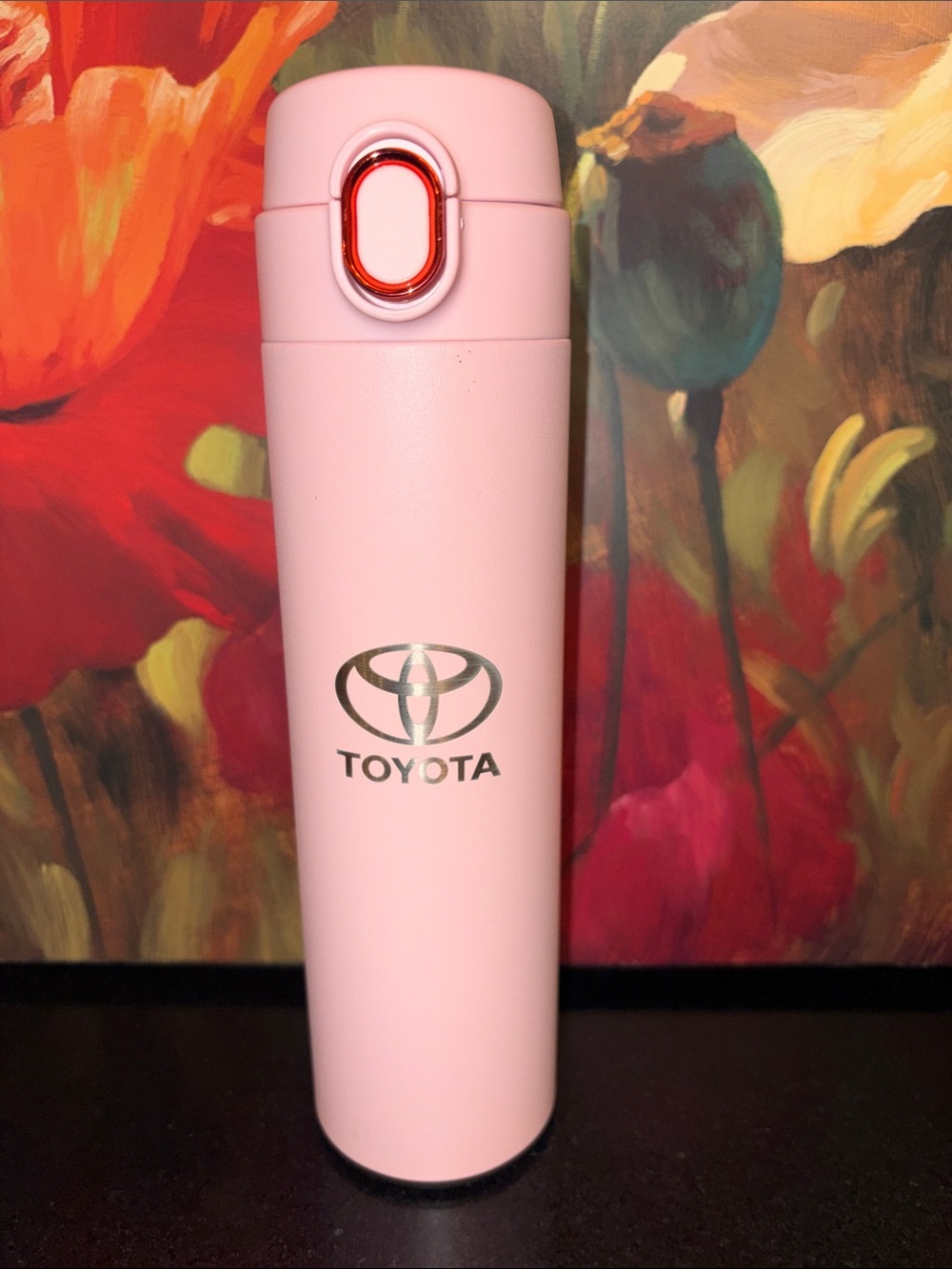 NWOT Toyota Pink Stainless Steel Travel Bottle - Insulated Flip-Top